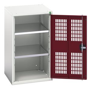16926721.** verso ventilated door cupboard with 2 shelves. WxDxH: 525x550x900mm. RAL 7035/5010 or selected
